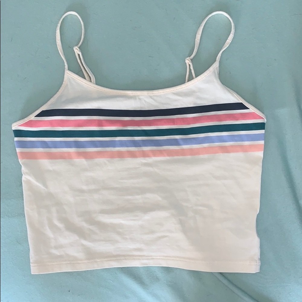 Stripe crop cami AE NWOT